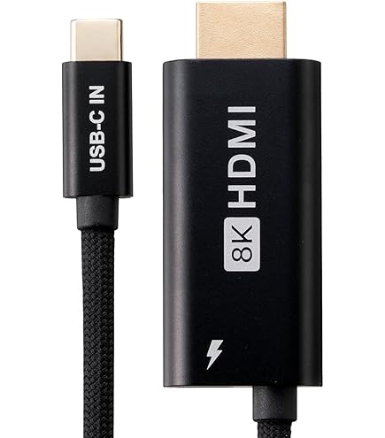 Amazon | サンワサプライ TYPE C-HDMI変換ケーブル 8K対応 （ブラック